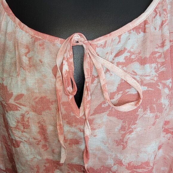 Fred David lattice sleeve peasant top blouse 3x - Picture 3 of 7